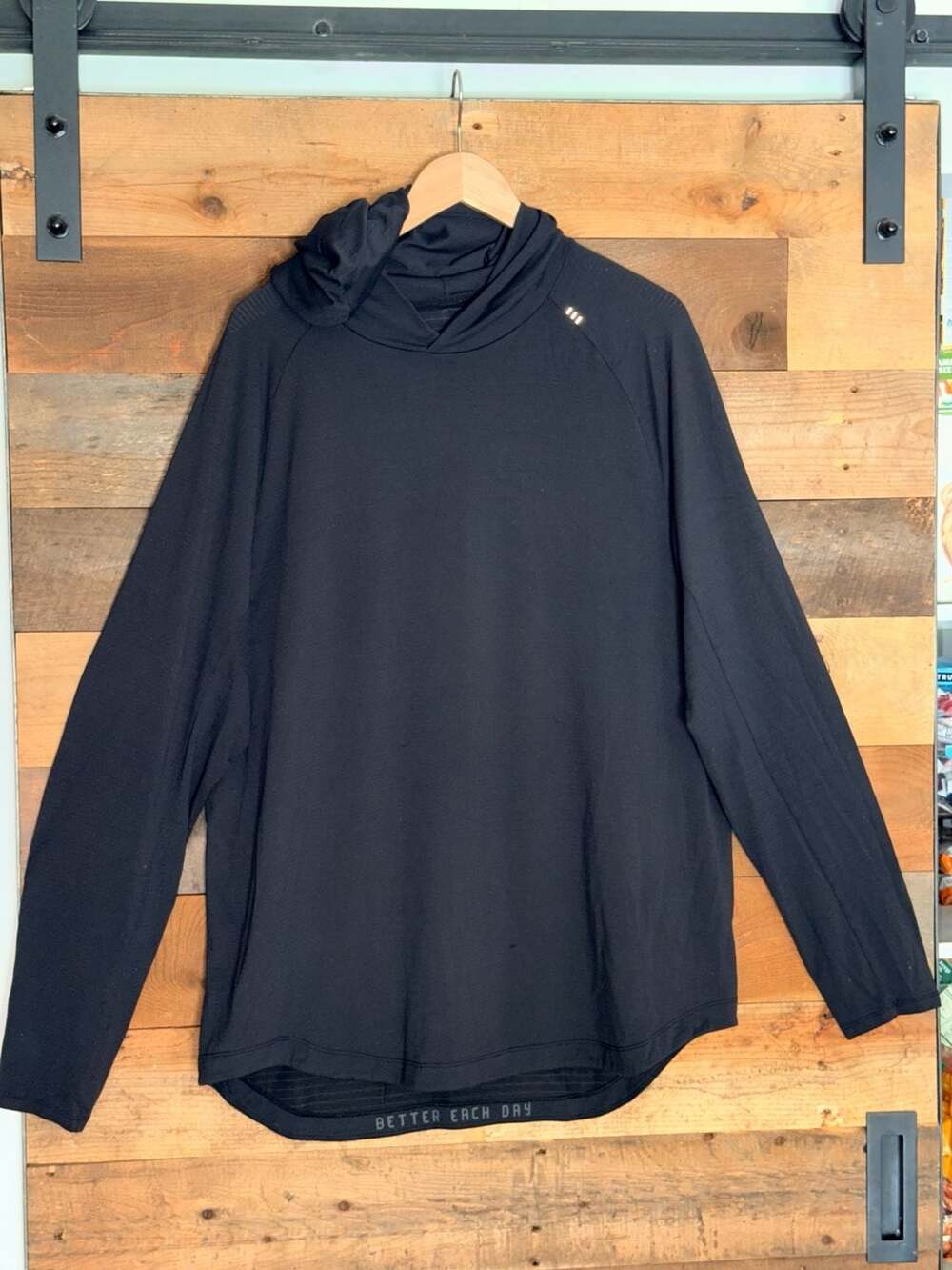 Lululemon Drysense Athletic Hoodie Men’s Size XL Black 0855